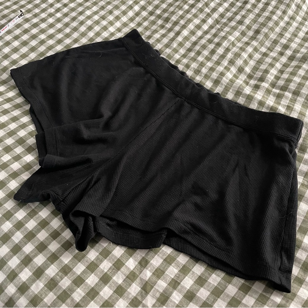 Athleta Wind Down Black Sleep Shorts Size XL